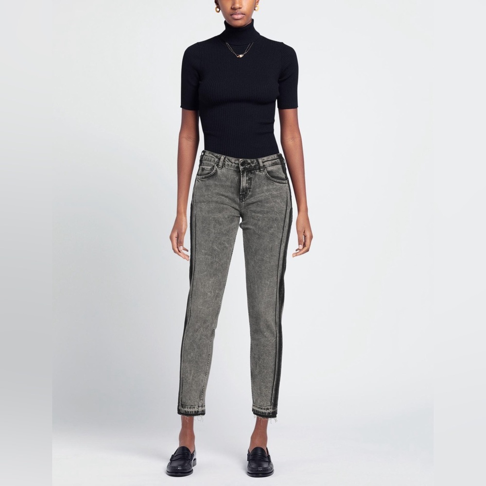 Scotch & Soda Jeans Womens Gray Black The Keeper Slim Mid Rise Slim Zip Fly